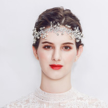Handmade Designer Elastic Headband Wedding Bride For Women Girl Luxury Hair Accessories Pearl Rhinestone Hairband Feast Party